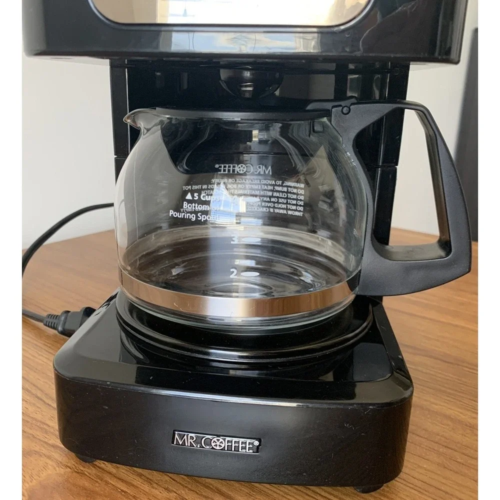 Mr. Coffee jwx3 5 Cup Programmable Coffee Maker w/ Carafe & Basket -TESTED/WORKS